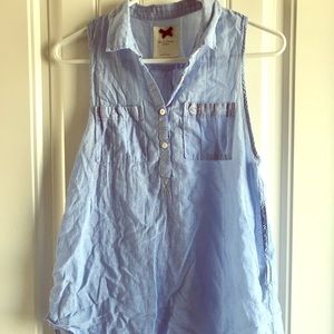 Golly Hicks chambray sleeveless shirt